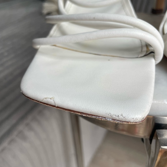 Marc Fisher Strappy Dareta Heel Sandals White Size 7.5 - Picture 7 of 9